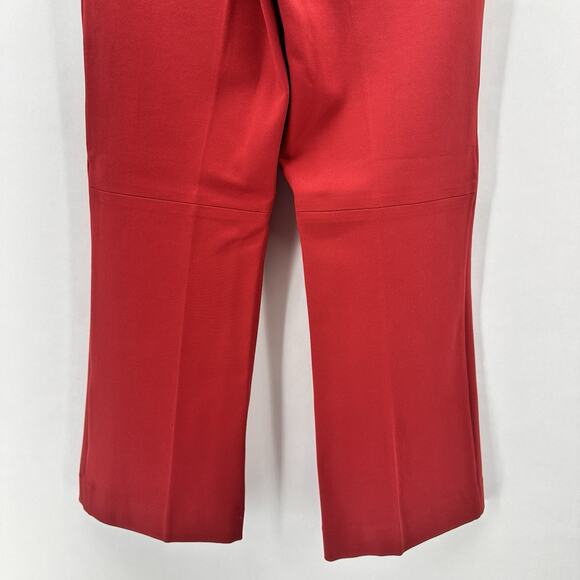 SPANX The Perfect Pant Kick Flare Crop Brick Red Size M Petite Ponte Knit Office - Picture 8 of 12